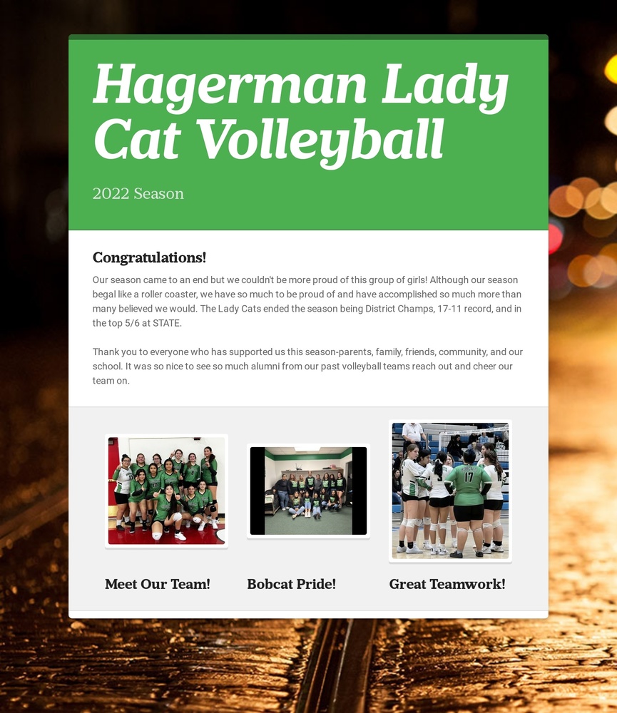 Hagerman Lady Cat Volleyball