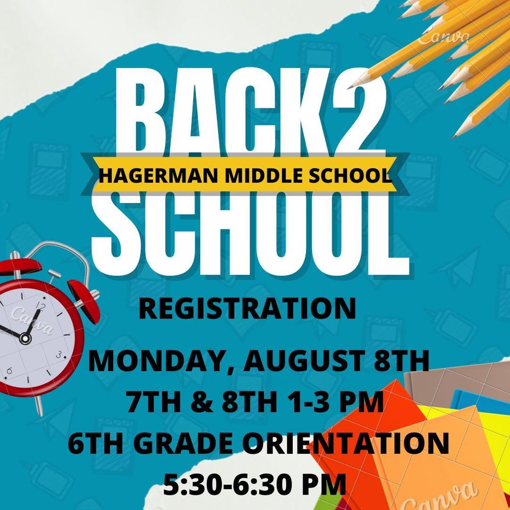 Middle School Registration- August 8th