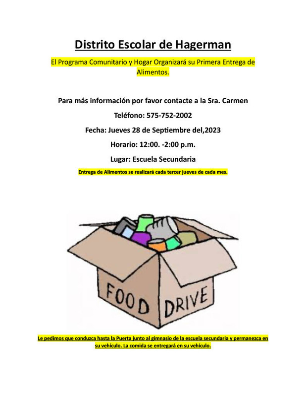 Food Drive Hagerman Municipal Schools